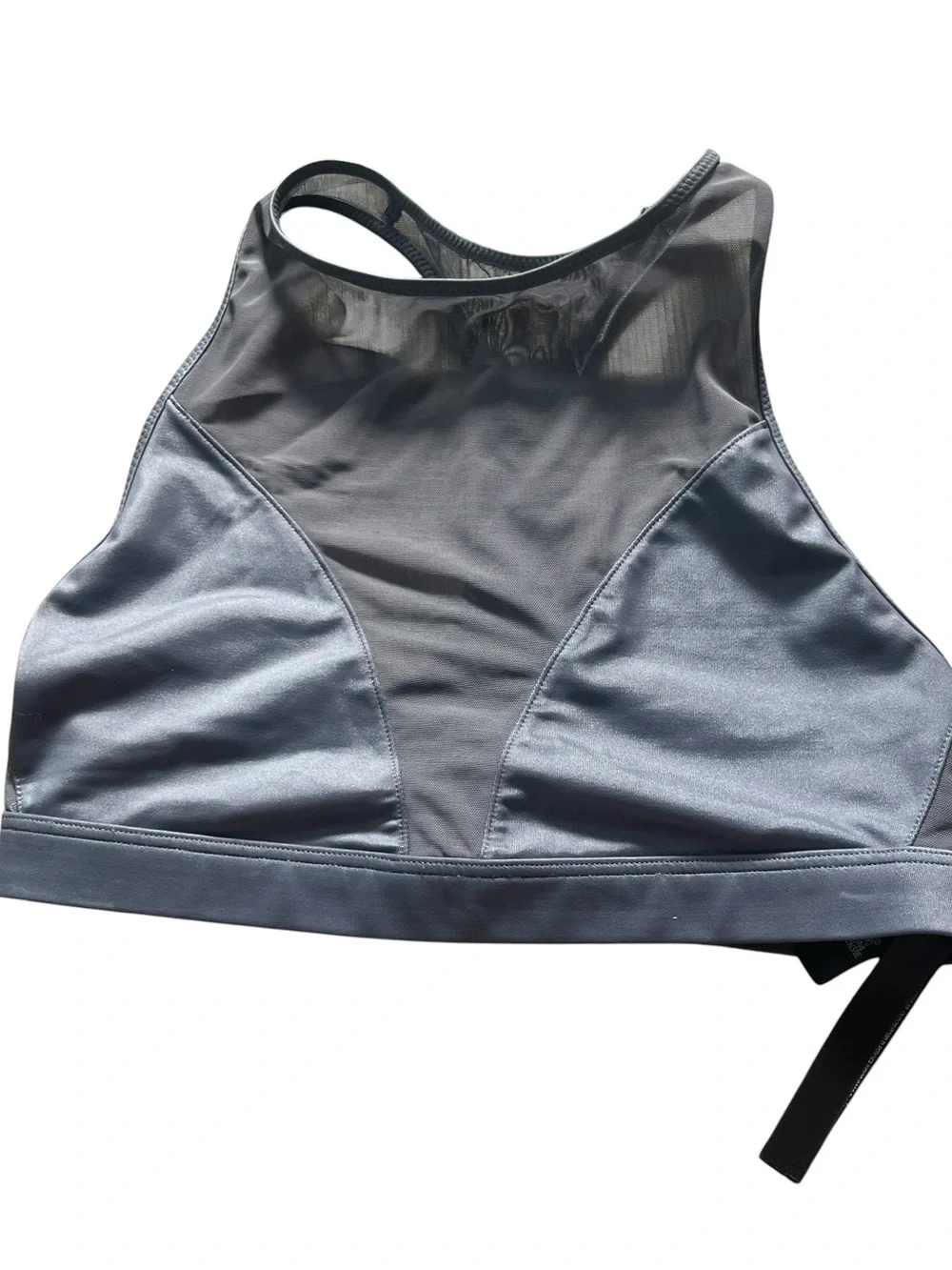 Victoria’s Secret Womens High Neck Mesh Panel Sports Bra Gray Size XS